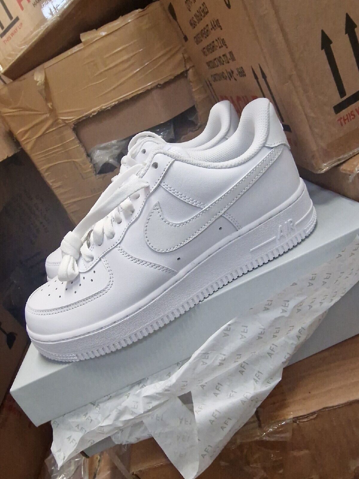 Nike Air Force 1 '07 Mens Womens Trainers Triple White