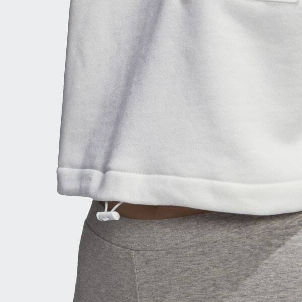 Adidas Women Originals Cropped Sweatshirt White 