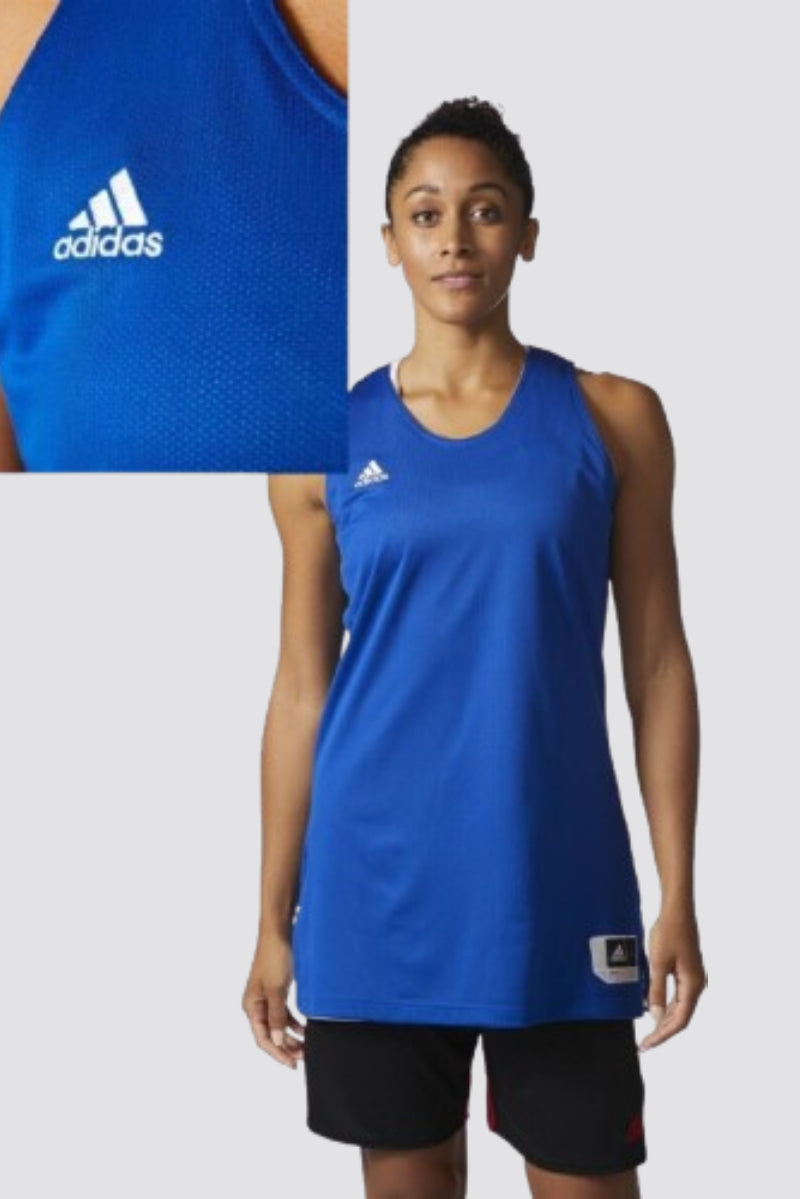 Adidas Women`s Reversible Crazy Explosive T-Shirt Blue White