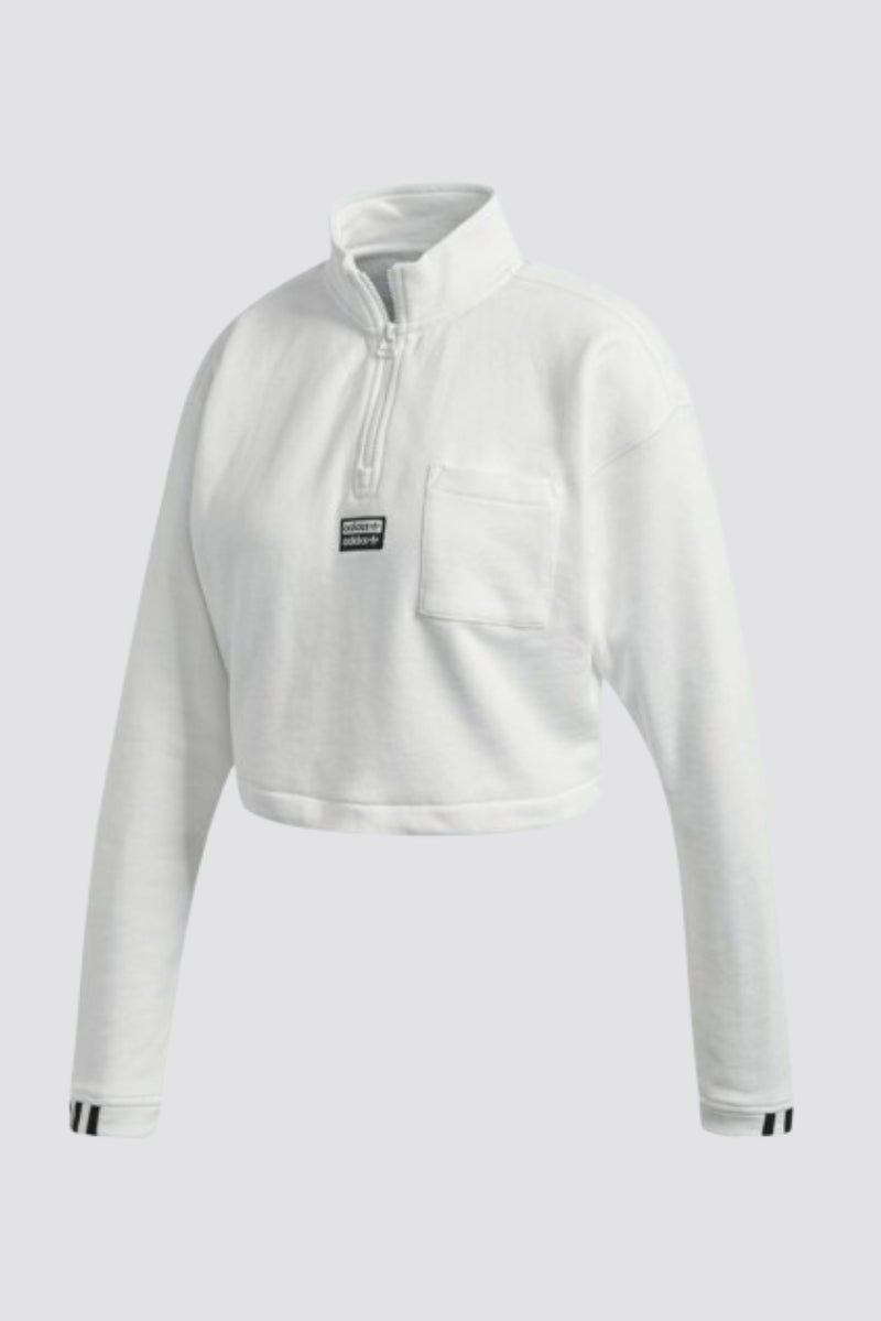 Adidas Women Originals Cropped Sweatshirt  -White