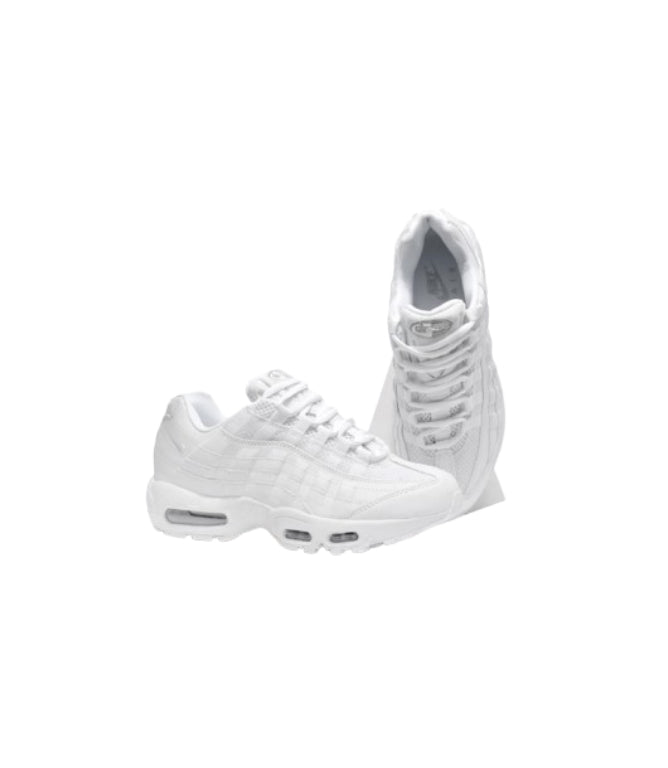 NIKE Women's Air Max 95 Sneaker, White Metallic Silver