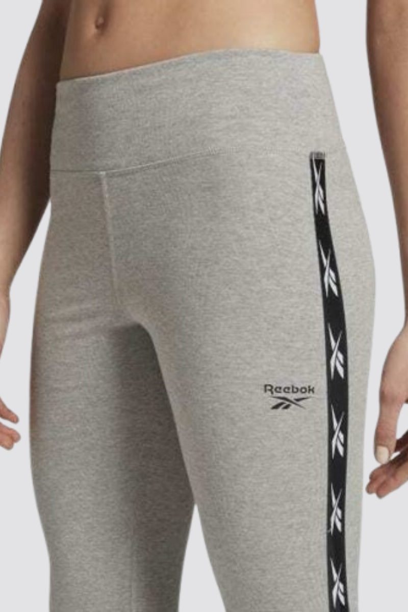 REEBOK VECTOR TAPE LEGGINGS Grey Cotton