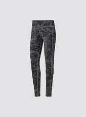 Reebok LEGGINGS US CORE TIGHT AOP Grey Black UK 20-22