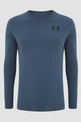 Under Armour Men`s Heat Gear Long Sleeve Top Blue Navy S