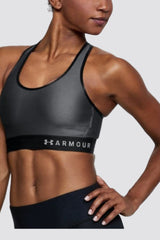 Under Armour® Mid Sports Bra Grey Quick Drying Moisture Wicking XS