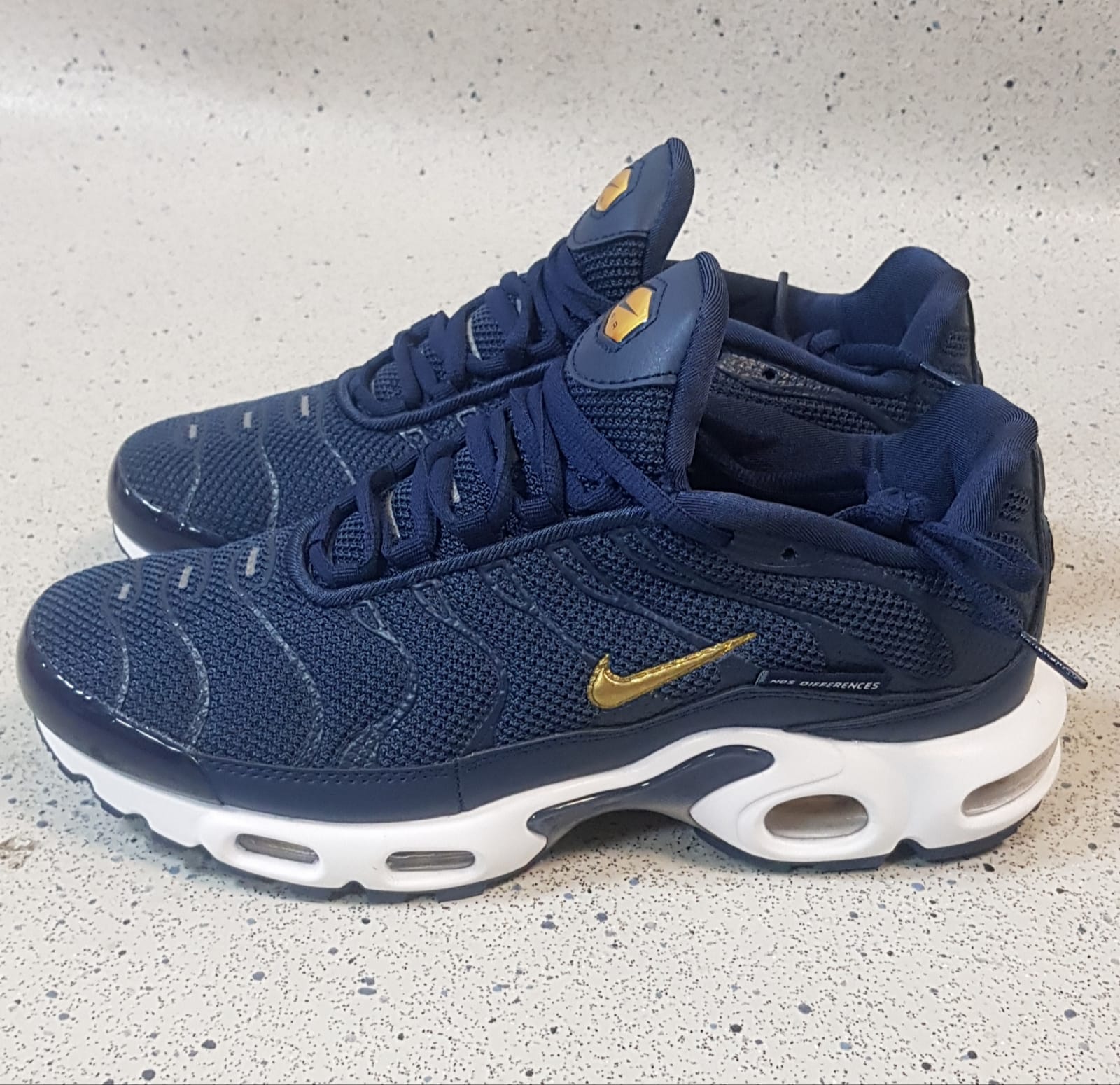 Nike Air Max Plus Navy and Gold