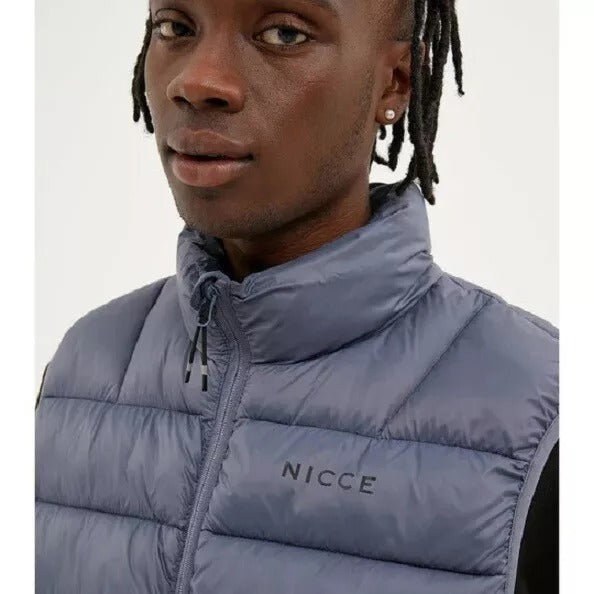 Nicce Mens Skyline Gilet Sleeveless Jacket – Smoke Blue