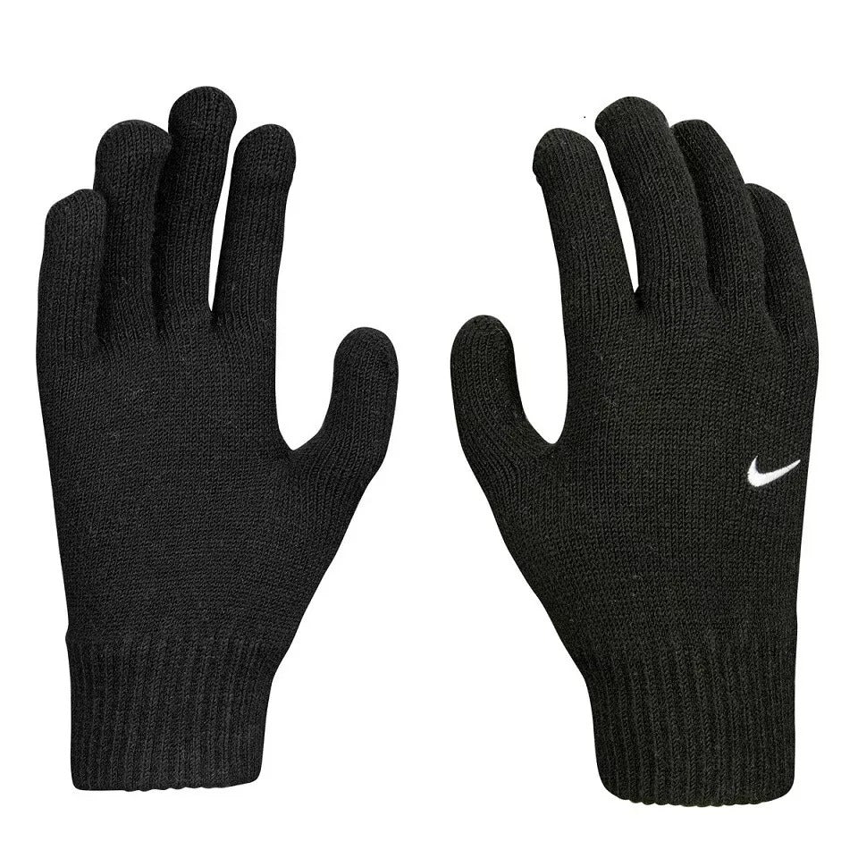 Nike Unisex Knit Gloves Swoosh Warm Gloves Black Small/Medium N1000665010